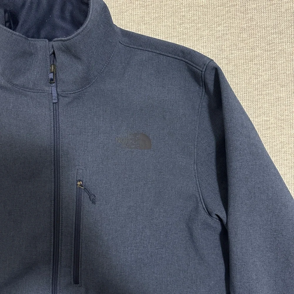 The North Face Apex Bionic Softshell Jacket Long Sleeve Navy Blue Mens Size L